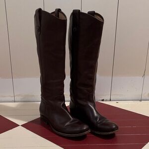 Vintage Frye Dark Brown Leather Riding Boots